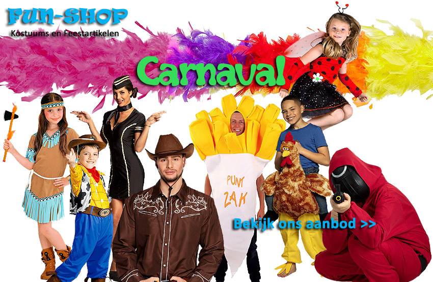 Fun-shop Lier - Carnavalwinkel, Feestwinkel en Verkleedwinkel - en Carnavalskleding kopen in de Carnavalsshop - Alle Kostuums Ook voor Halloween!