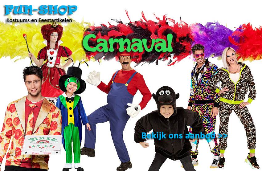 Fun-shop Lier - Carnavalwinkel, Feestwinkel en Verkleedwinkel - en Carnavalskleding kopen in de Carnavalsshop - Alle Kostuums Ook voor Halloween!